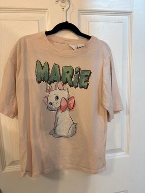 Zara Pink Marie Graphic Tee with Coral Bow